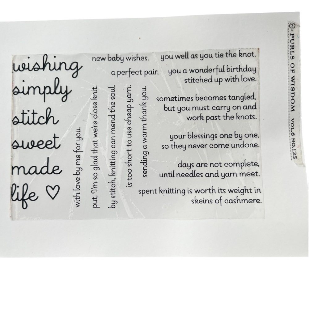 Papertrey Ink Purls of Wisdom Stamp Set Aentiments